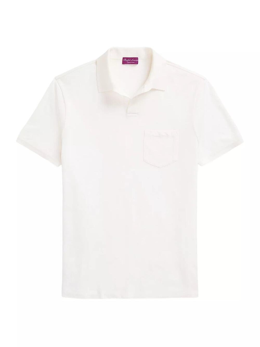 Ralph Lauren Purple Label Silk-Linen Piqué Polo Shirt - M
